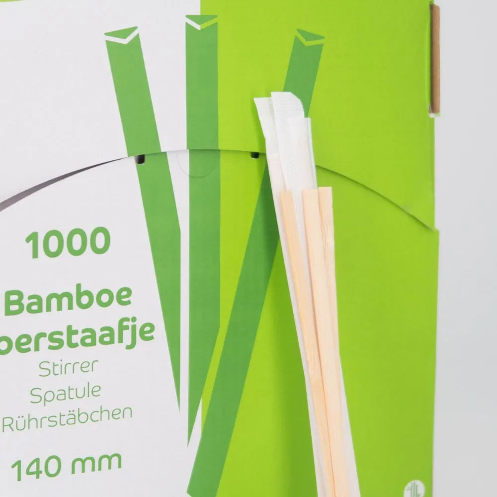 Spatules  emballées en bambou