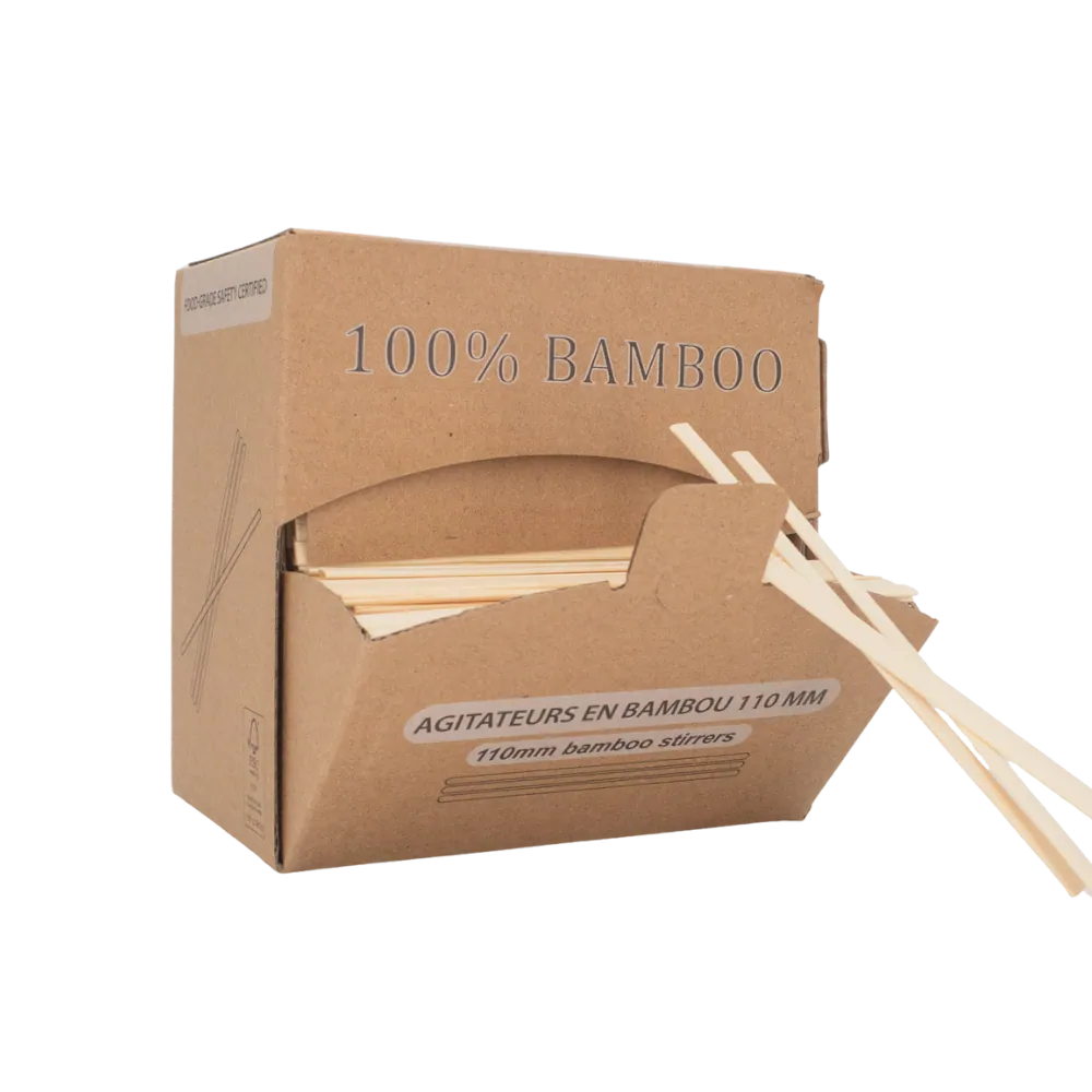 Spatules bambou - boite distributrice