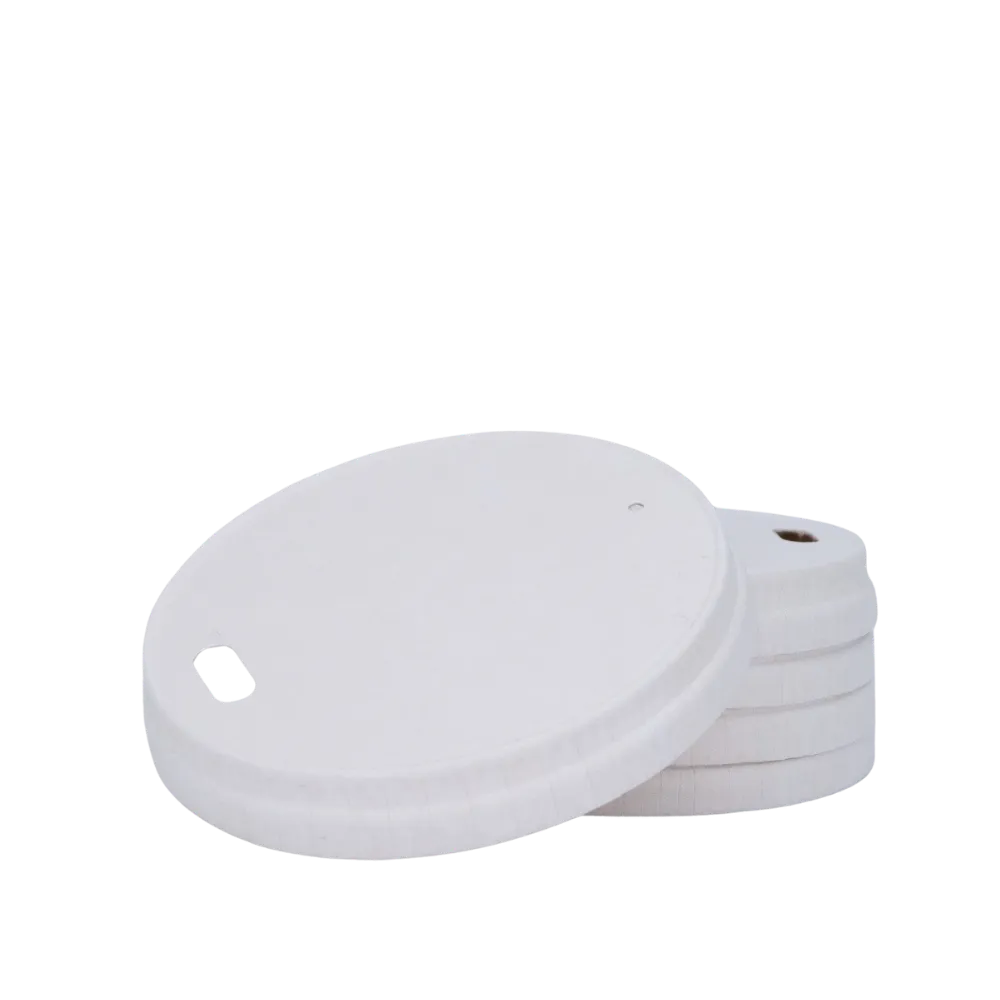 Couvercles blanc compostables