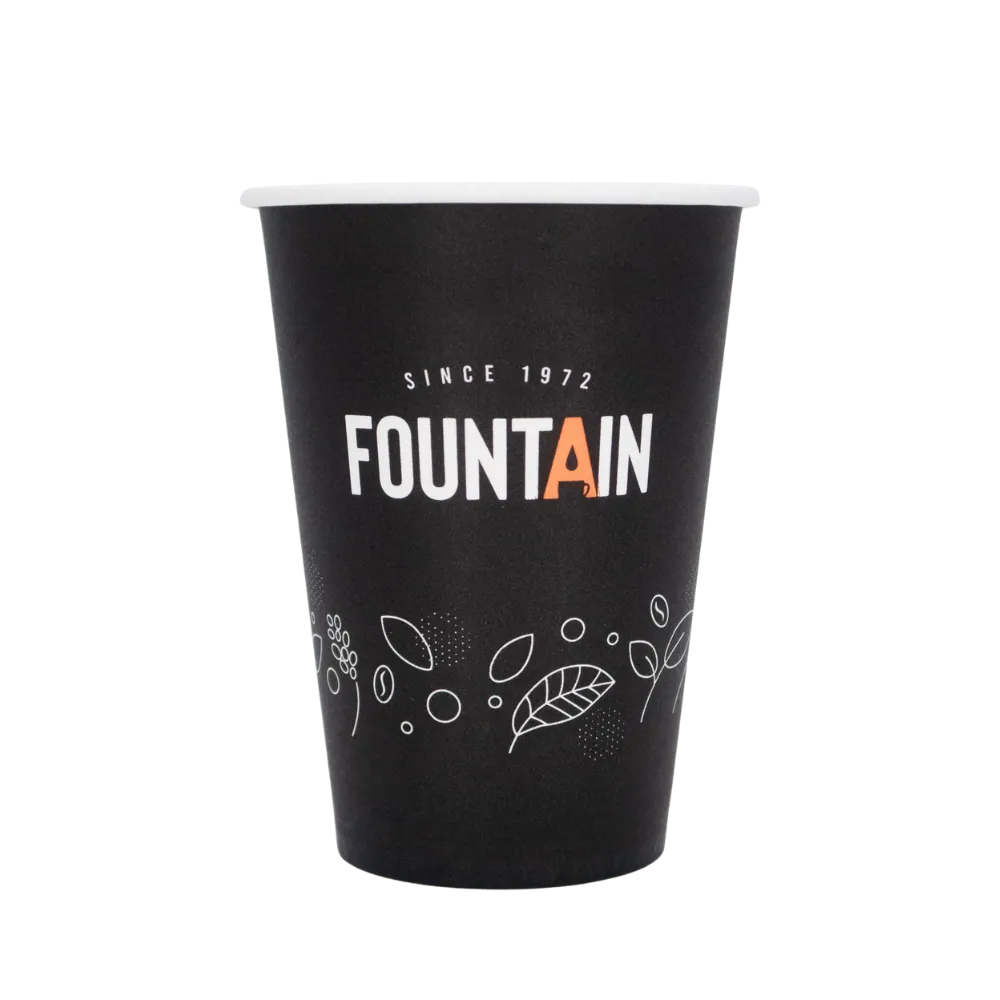 Gobelets en carton - 15cl - Noir