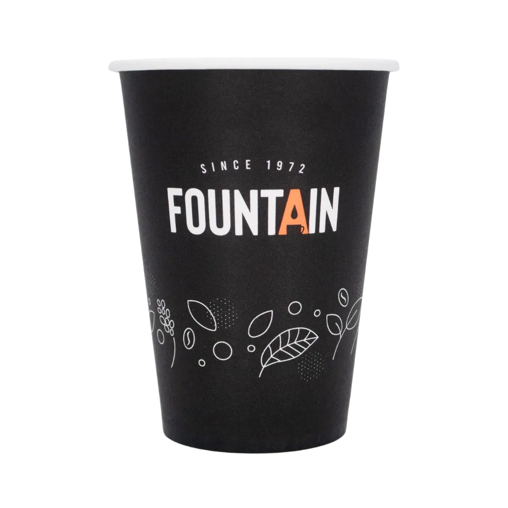 Gobelets noirs en carton 18cl