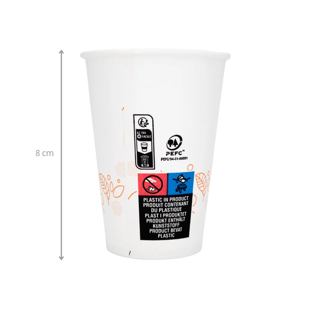 Gobelets en carton - 15cl - Blanc