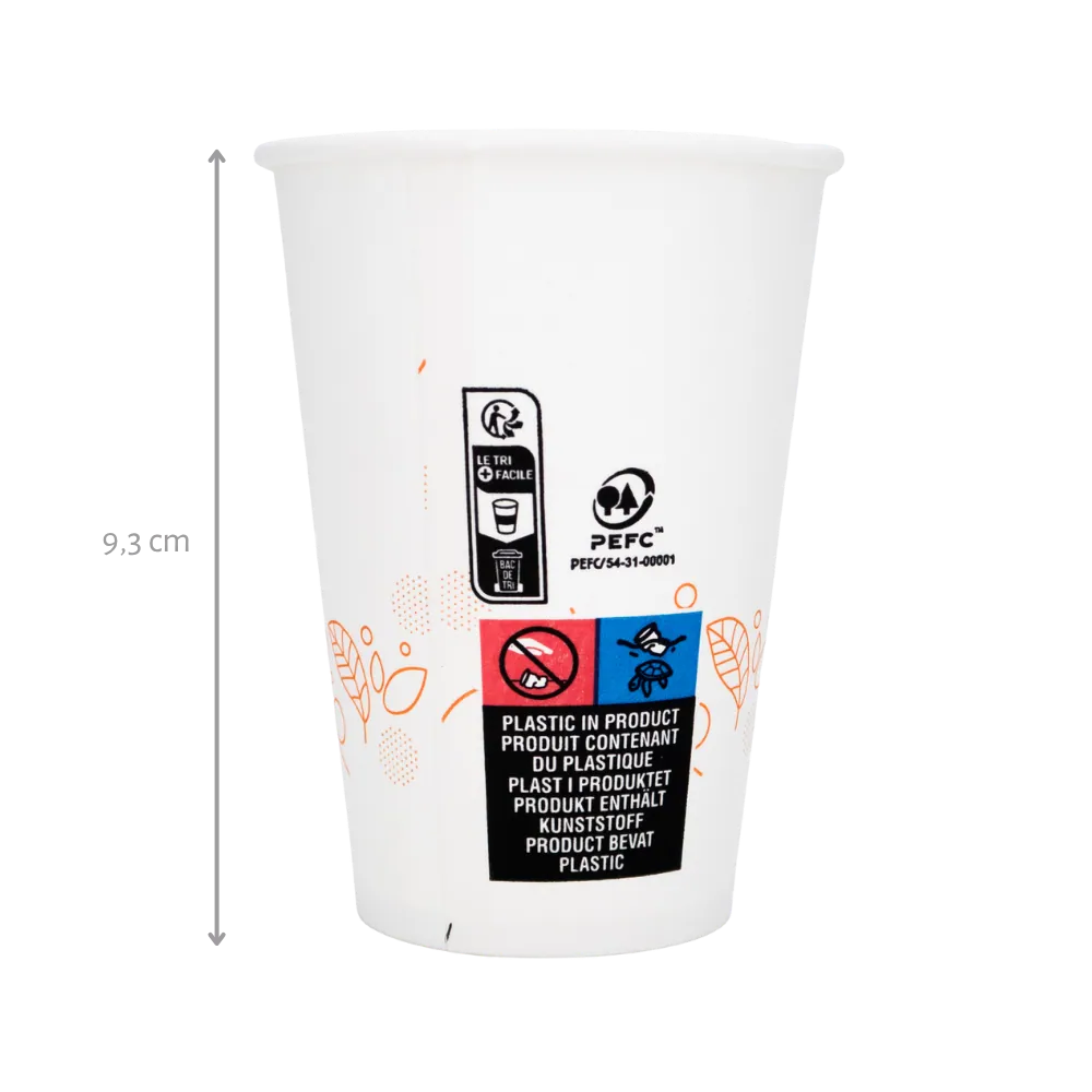 Gobelets en carton - 18cl - Blanc